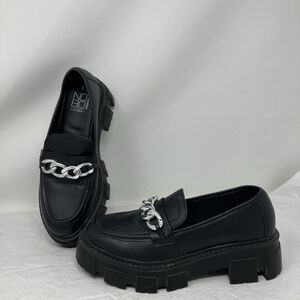 Vintage No Boundaries Chunky Lug Platform Shoes Sz 6 Black Chain Grunge Y2K 90s